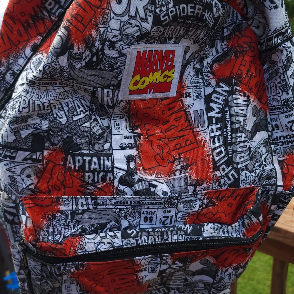 🌟 3 for $15 Deal! 🌟Marvel comics backpacks red white black - Picture 2 of 12